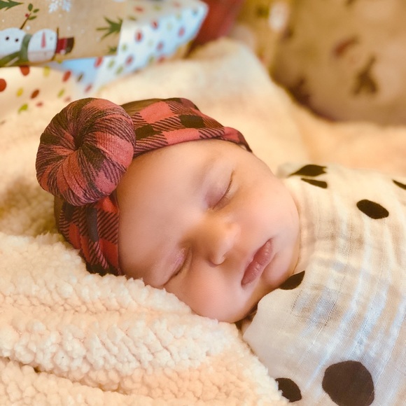 Buffalo Check Nylon Headband Set - 0-12M - Picture 5 of 5